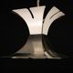 1970s Goffredo Reggiani Style Lacquer & Chrome Chandelier