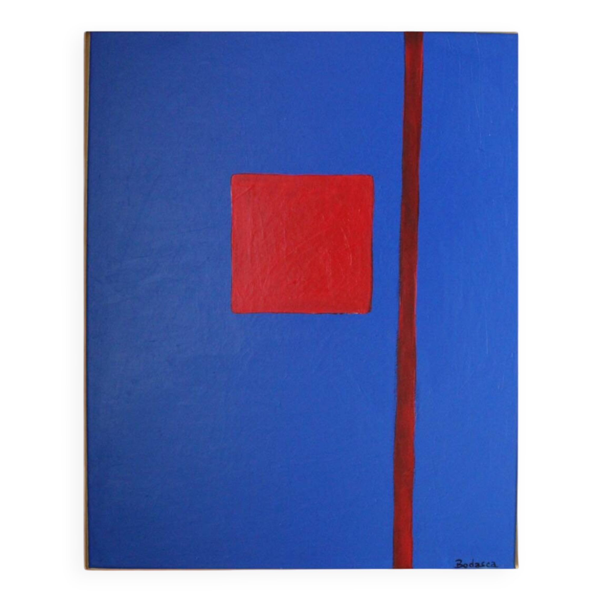 Contemporary abstract "That Red" 100x80cm