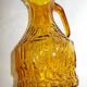 Vintage amber transparent glass decanter