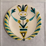 Plates and dish signed by Roger Capron, Vallauris.