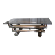Chrome & smoked glass coffee table