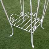 Shelf magazine rack wrought iron twisted with scroll