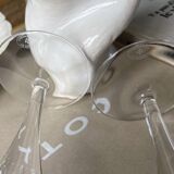 2 stemmed glasses from the Lorraine crystal factory