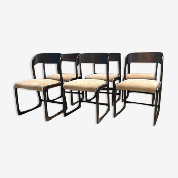Series of 6 Baumann Sleigh chairs