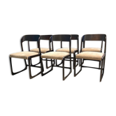 Series of 6 Baumann Sleigh chairs