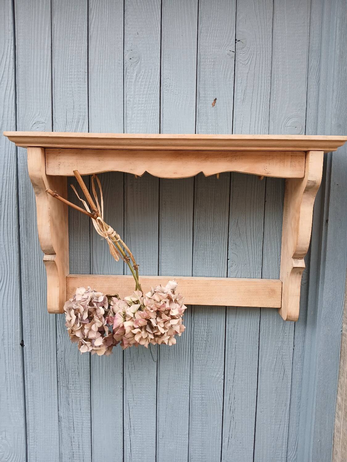 Antique solid wood wall shelf