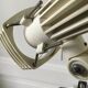 70s/80s parquet floor lamp with 2 spotlights