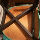Lot de 2 chaises bois et moleskine verte