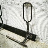 Iron wall coat rack with 7 double hooks