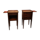 Louis XVI style walnut bedside pair