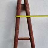 Antique rustic wooden decorative ladder, 155 cm