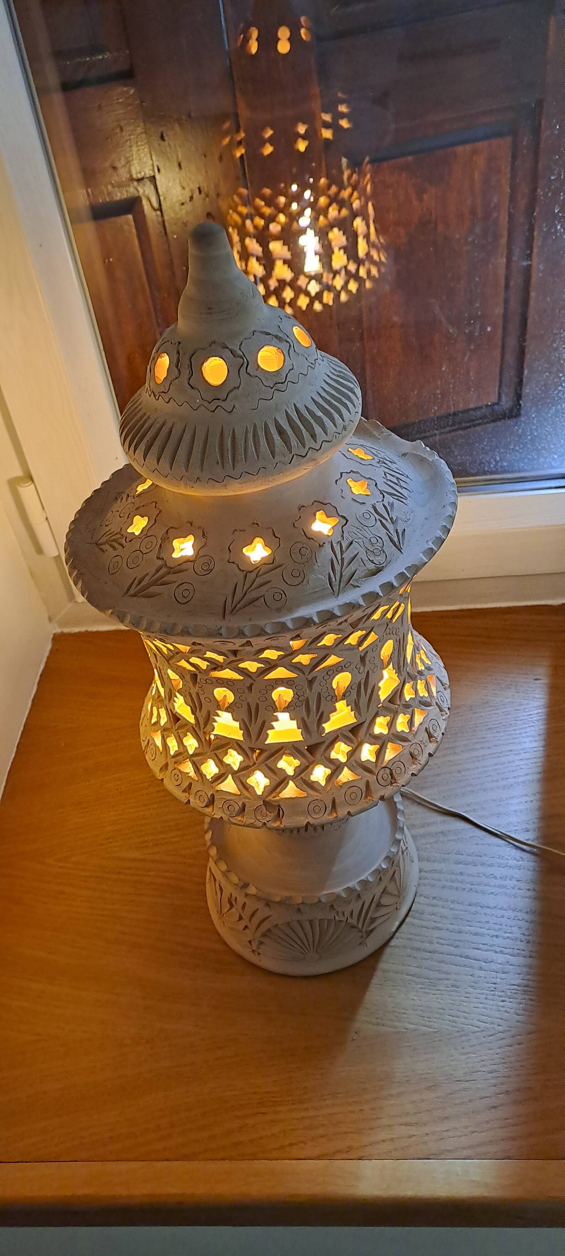 terracotta lamp
