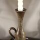Vintage pyrite cave rat stoneware candlestick