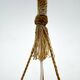 Art Deco Marble Glass Pendant Light on Original Rope