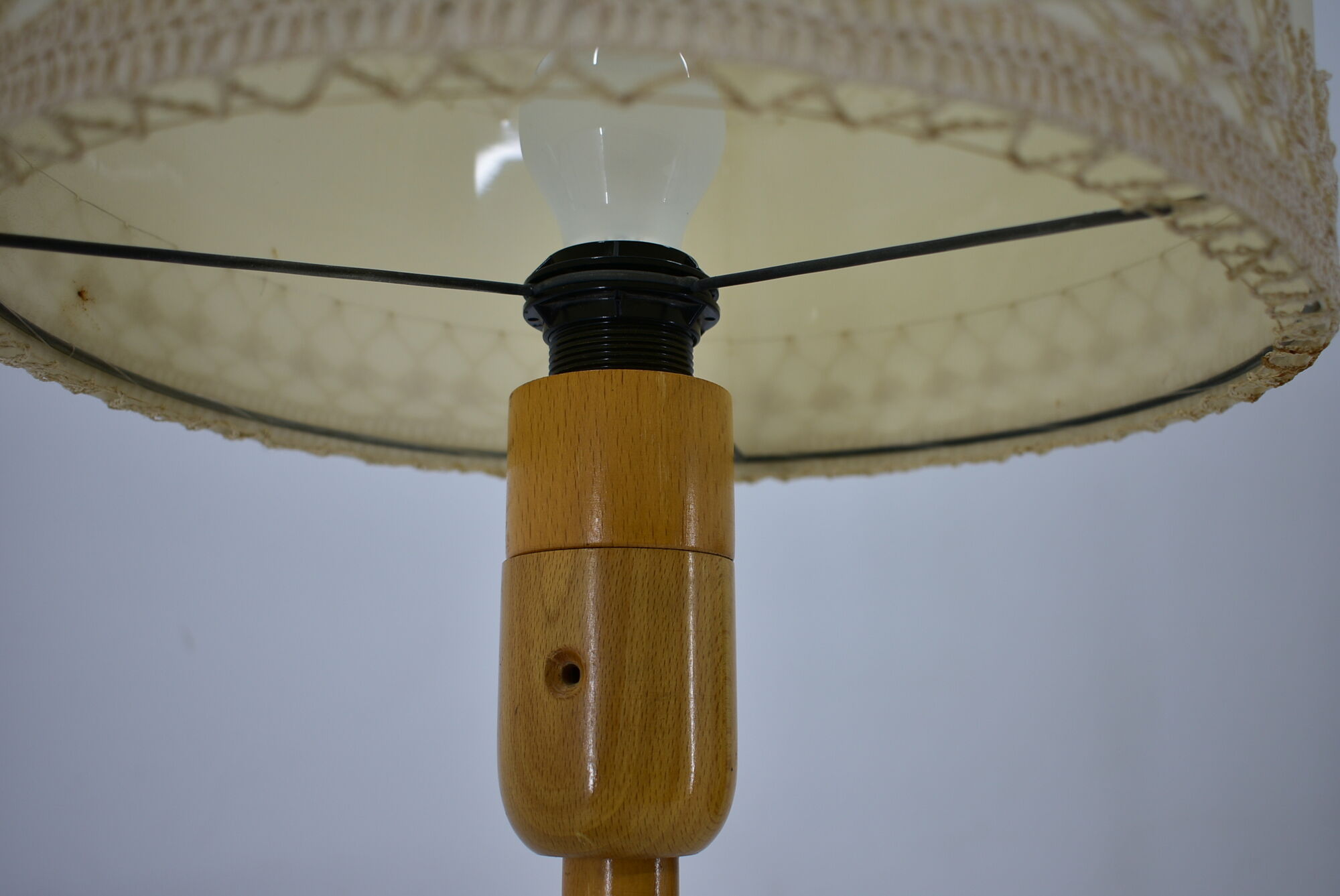 Mid-Century Wooden Floor Lamp by Uluv, 1950s / Czechoslovakia