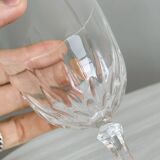 Set of 8 crystal wine glasses
