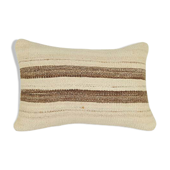Pillow cases made out of an anatolian turkish mid-20th century kilim, wool vintage ethnic kilim pillow cover 14'' x 20'' (35 x 50 cm)