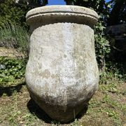 Ancient terracotta pottery jar from the 19th century.