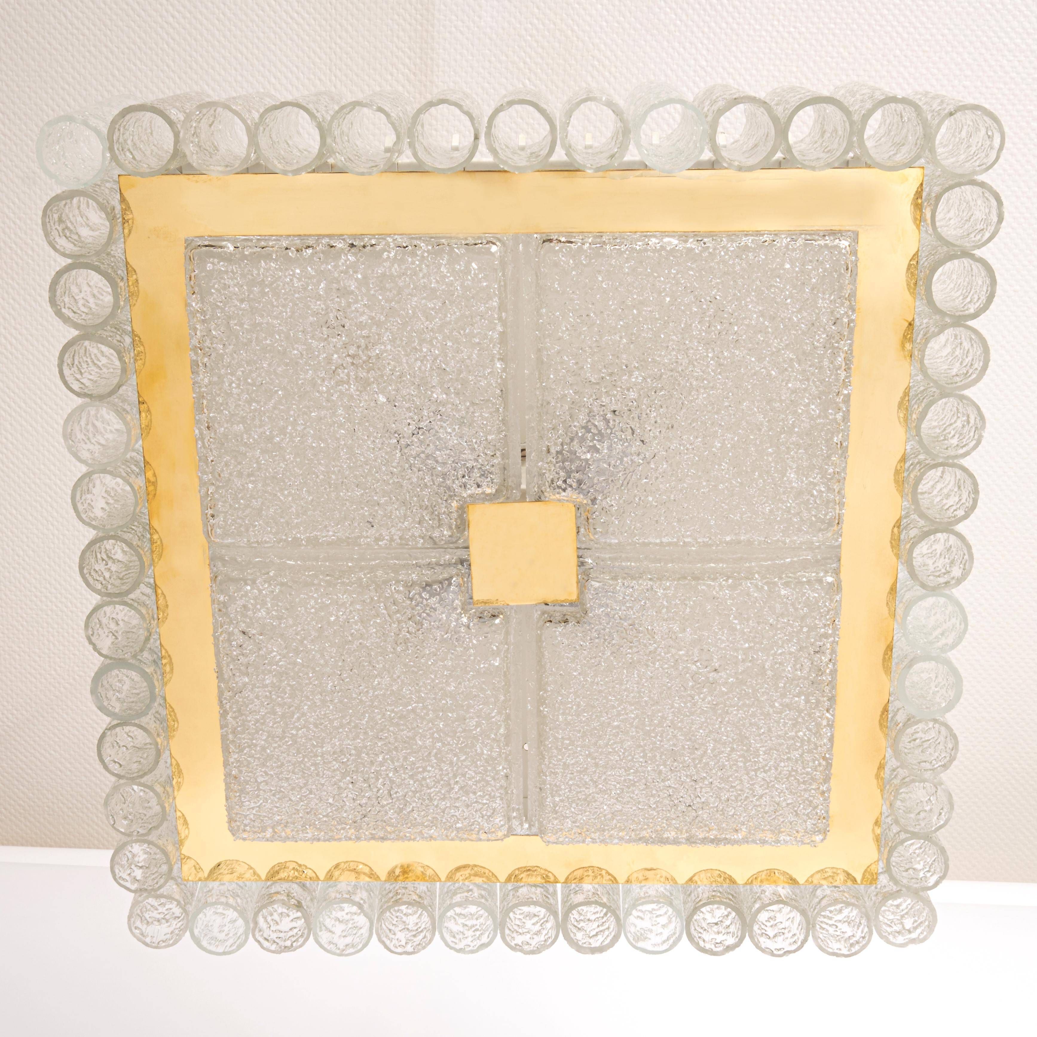 Murano glass ceiling light by Doria, Germany, 1960s.