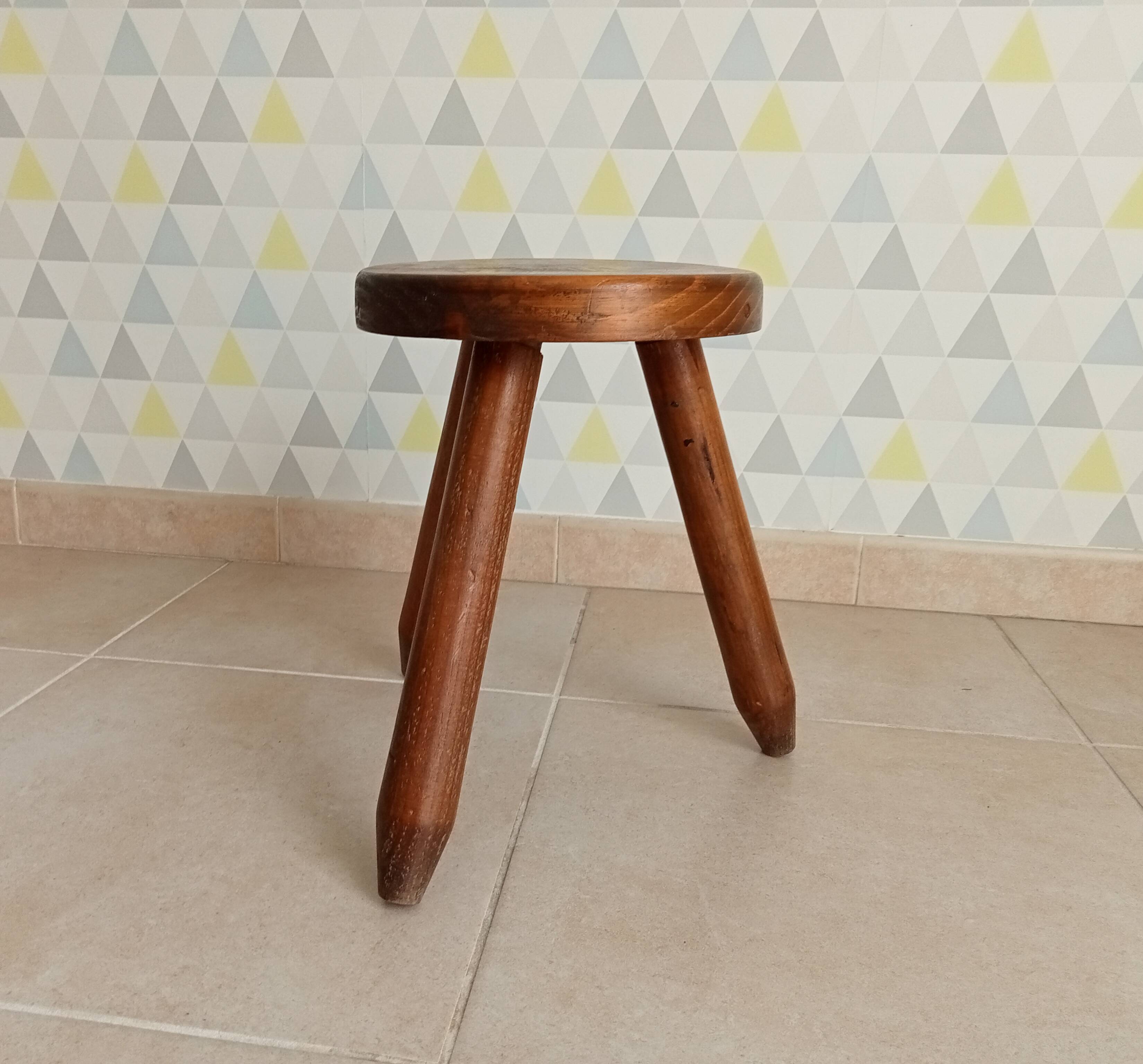 Vintage tripod stool from the 60s/70s