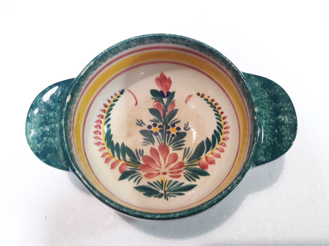 Bowl with ears HB Quimper with name Alain