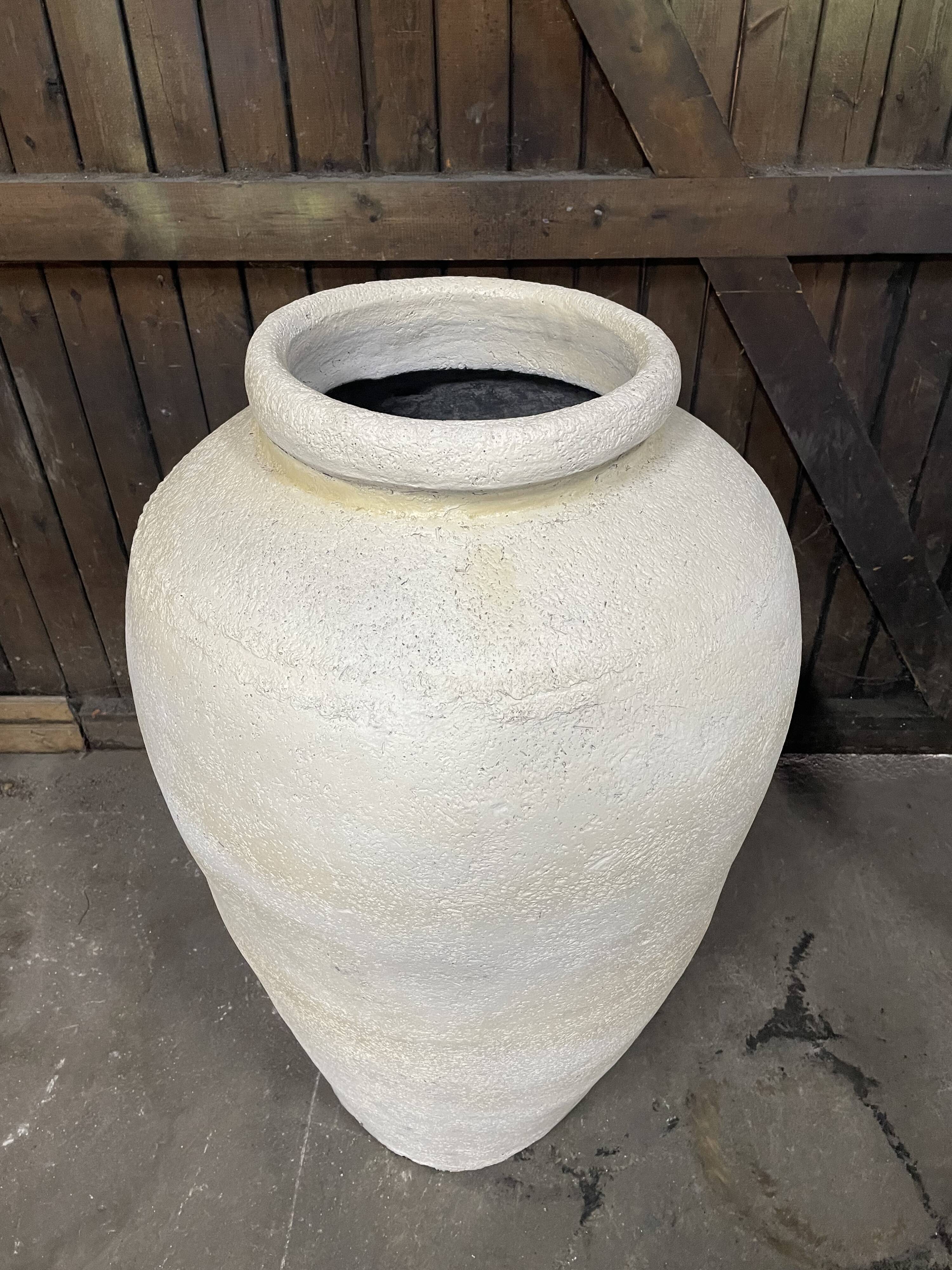 White terracotta jar