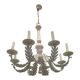 Vintage chandelier 8 lights – provenance Baguès Paris – lacquered metal & leaf decoration