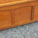 Vintage 1950s oak chest with compass feet