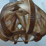 Hanging wood braided yarns Scandinavian design 60-70