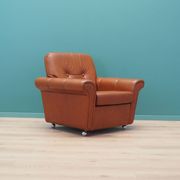 Fauteuil en cuir, design danois, années 1960, production : Danemark