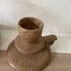 Vintage Stoneware Mismatched Candlesticks