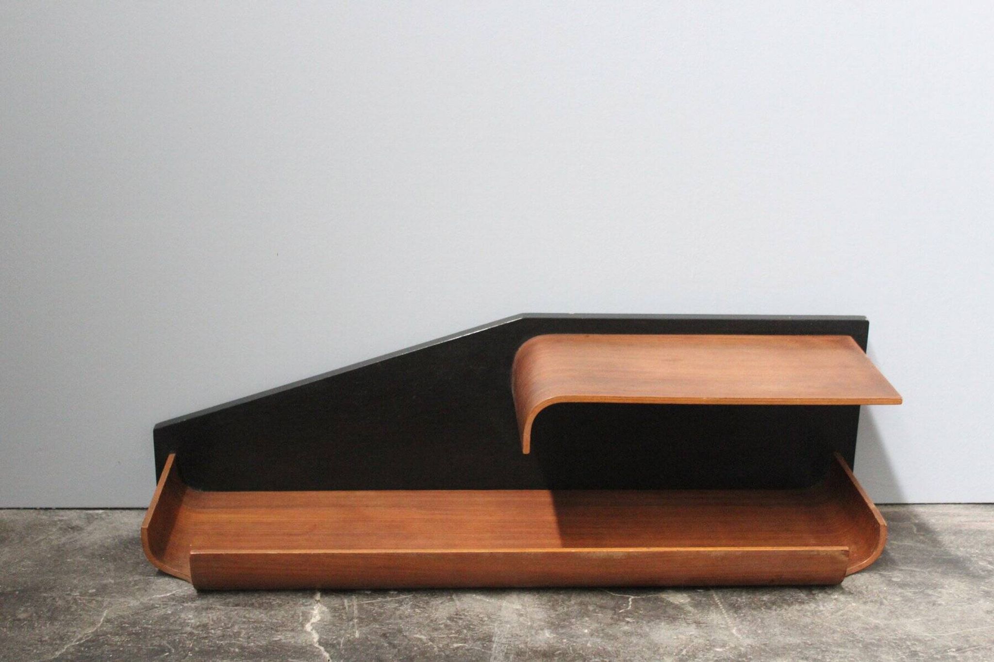 Small Mid-Century Shelf in Rosewood and Black Laminate, 1960s