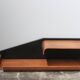 Small Mid-Century Shelf in Rosewood and Black Laminate, 1960s