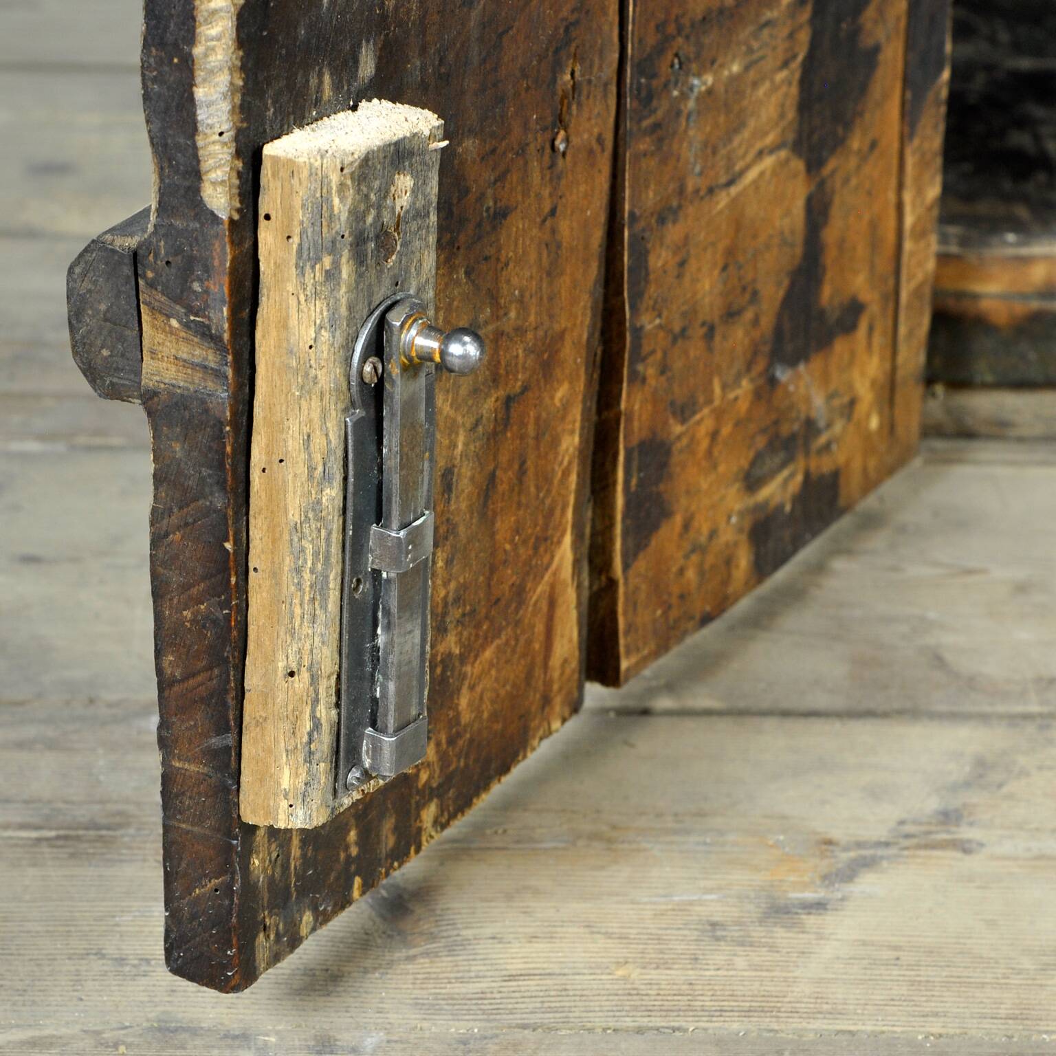 Wabi-sabi wardrobe in beech wood, 1850s