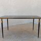 1960s metal and smoked glass coffee table