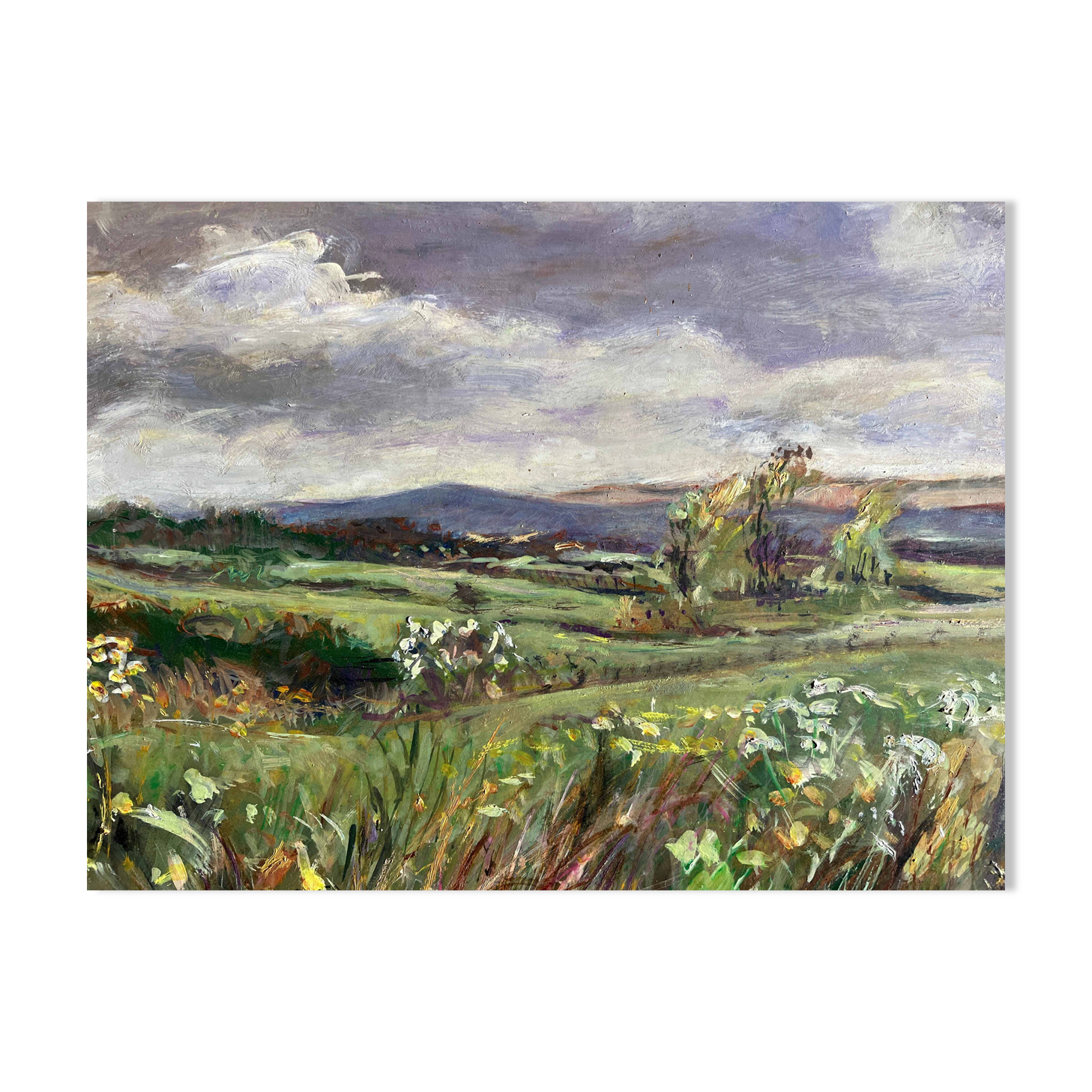 Tableau HSP "Windy Prairie" signed Guignaux? 20th century.