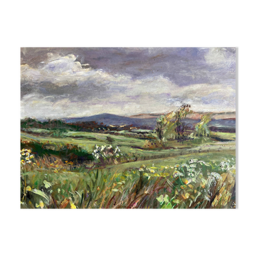 Tableau HSP "Windy Prairie" signed Guignaux? 20th century.