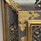 Fireplace screen. Bronze, copper, metal, gilding.