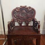 Vietnamese armchair carved in solid wood