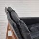 1960s, Danish 2-seater sofa in original condition, furniture leather, solid oak wood.