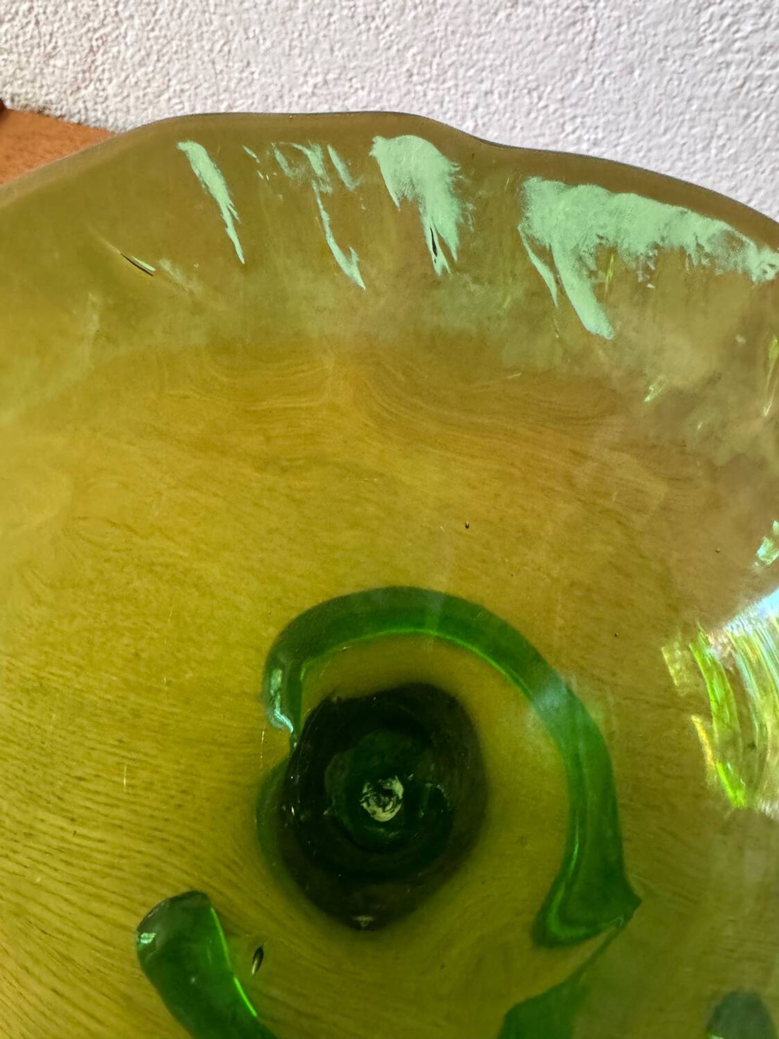 Blown glass cone vases from the 60s