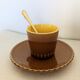 8 vintage Sarreguemines coffee cups