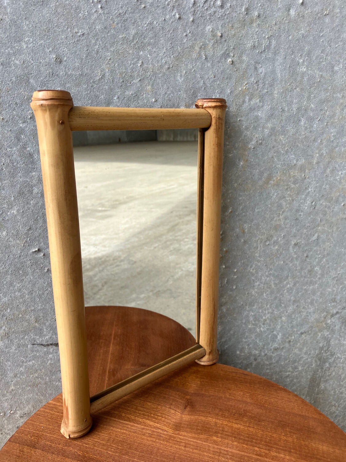 Vintage bamboo mirror 1960s