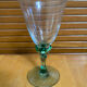 Série 5 verres à pied luminarc verre transparent & vert émeraude vinta