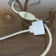 Lampe en acier inoxydable années 70