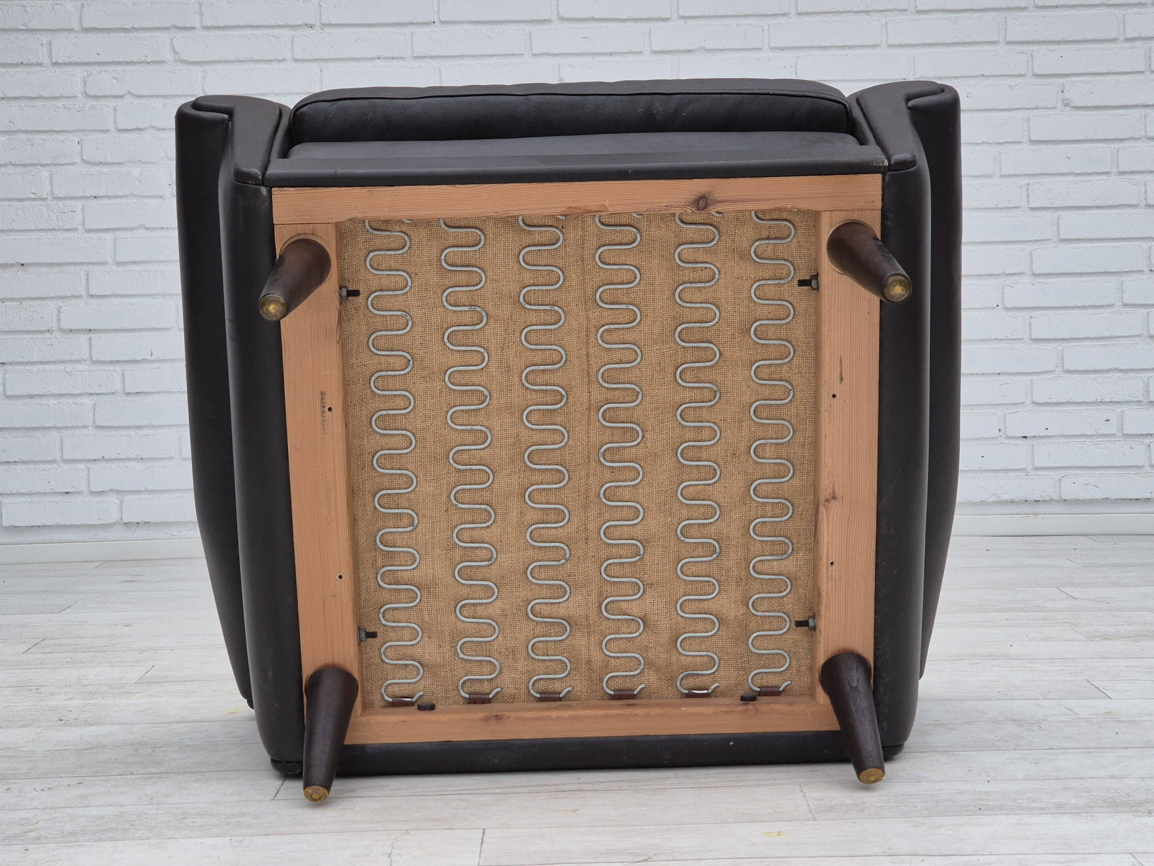 1960s, Danish design by Aage Christiansen, model "Diplomat", lounge chair with footstool.