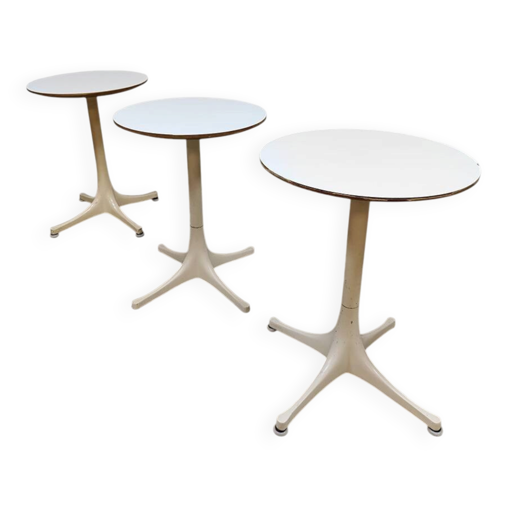Early edition vintage design swag leg side tables George Nelson Herman Miller
