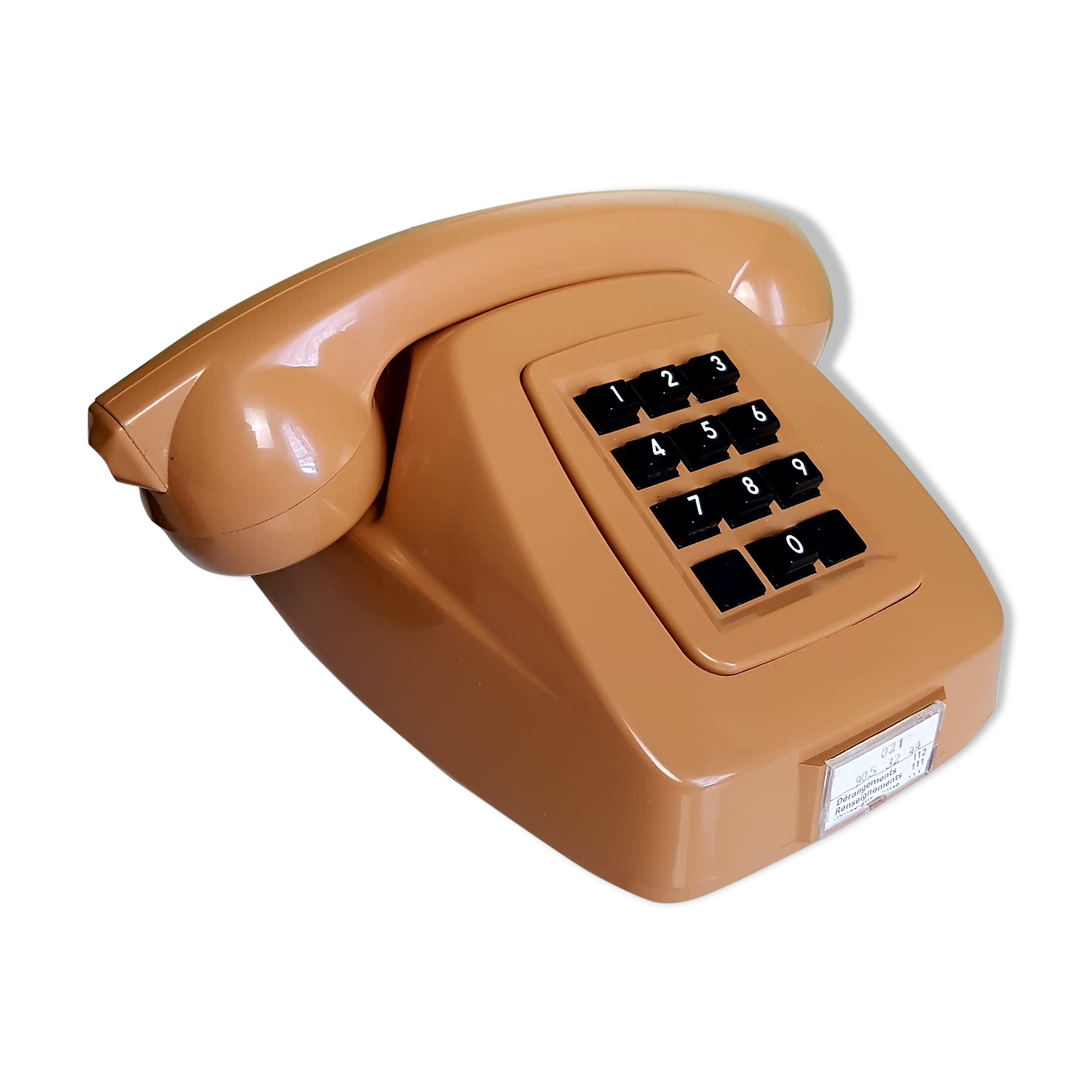 Vintage caramel Swiss touch phone
