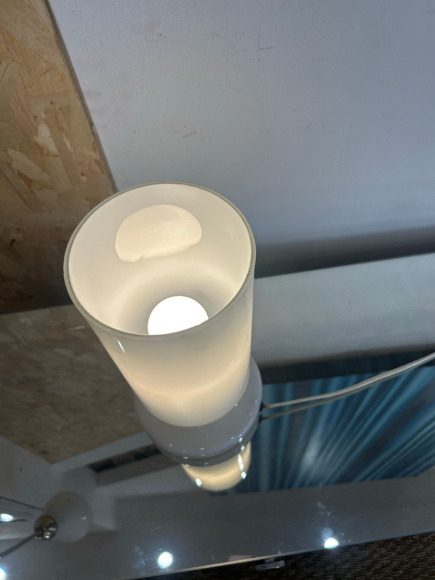 Lampe de Chevet Opaline blanche Vintage