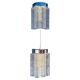 Set of two wall sconces in Murano glass and chromed metal, Italian Decorative